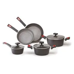 Batteria pentole Alluminio antiaderente ( 8 pz) VIVÀ Grigio scuro 2293