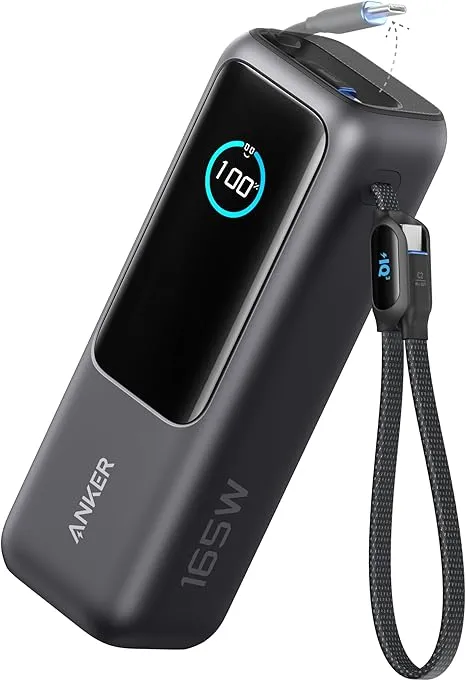 Batteria Esterna Anker, 25000mAh, 165W, QC + PD, 1 x USB-A - 3 x USB-C, Grigio A1695H11