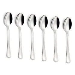Set cucchiaini caffè 6 pz Inox 18/10 (14,2cm) IMPERO Cromo lucido CVLX90C6