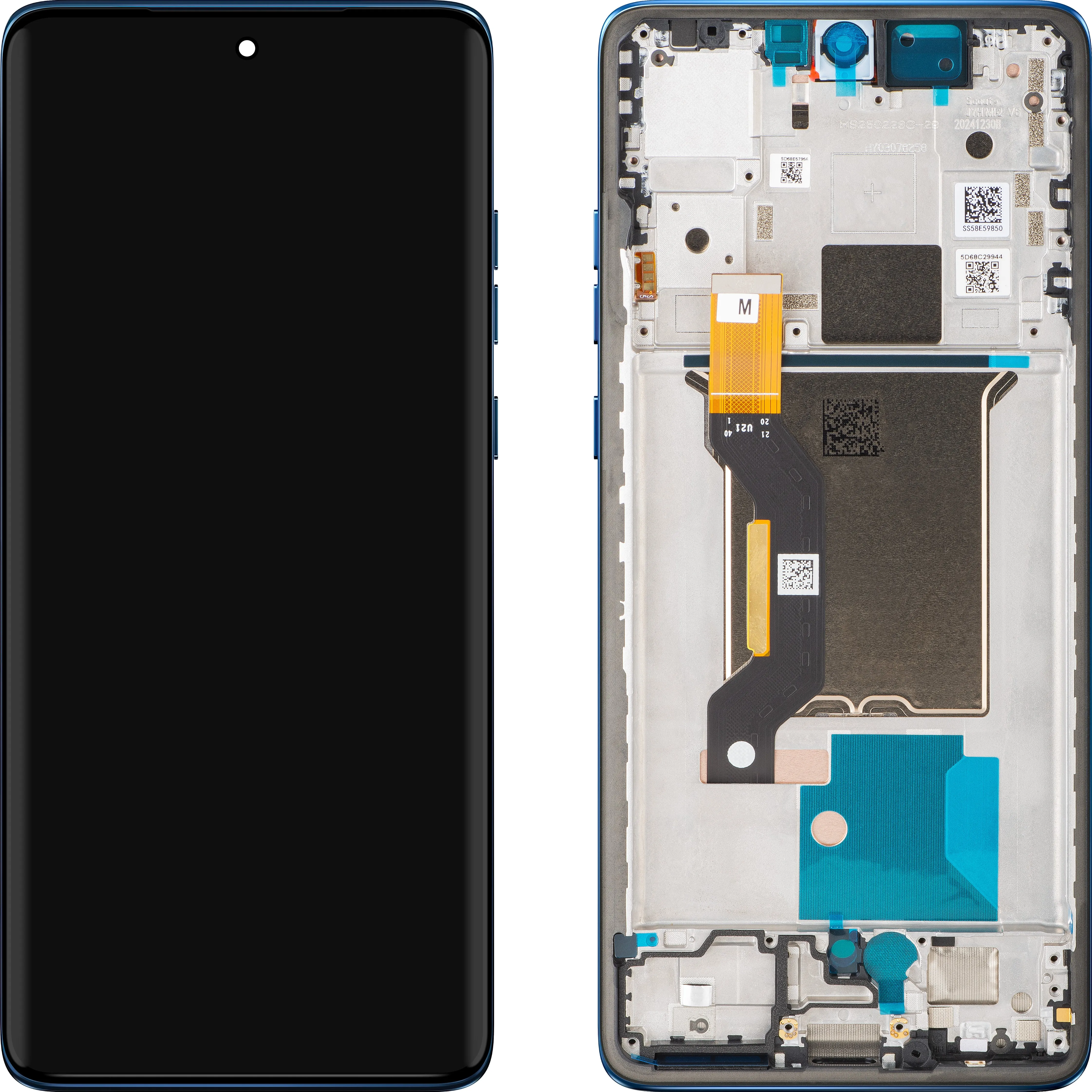 Display con Touchscreen Motorola Edge 60, con Cornice, Blu Marino (Gibraltar Sea), Service Pack 5D68C29943