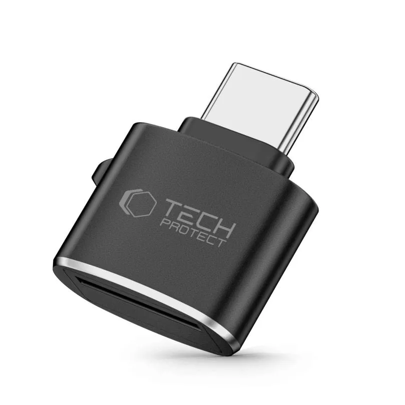 Lettore di schede USB-C Tech-Protect Ultraboost, microSD, Nero