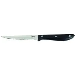Coltello bistecca Inox lama 11,5 cm BISTROT Cromo e Nero CBFBI