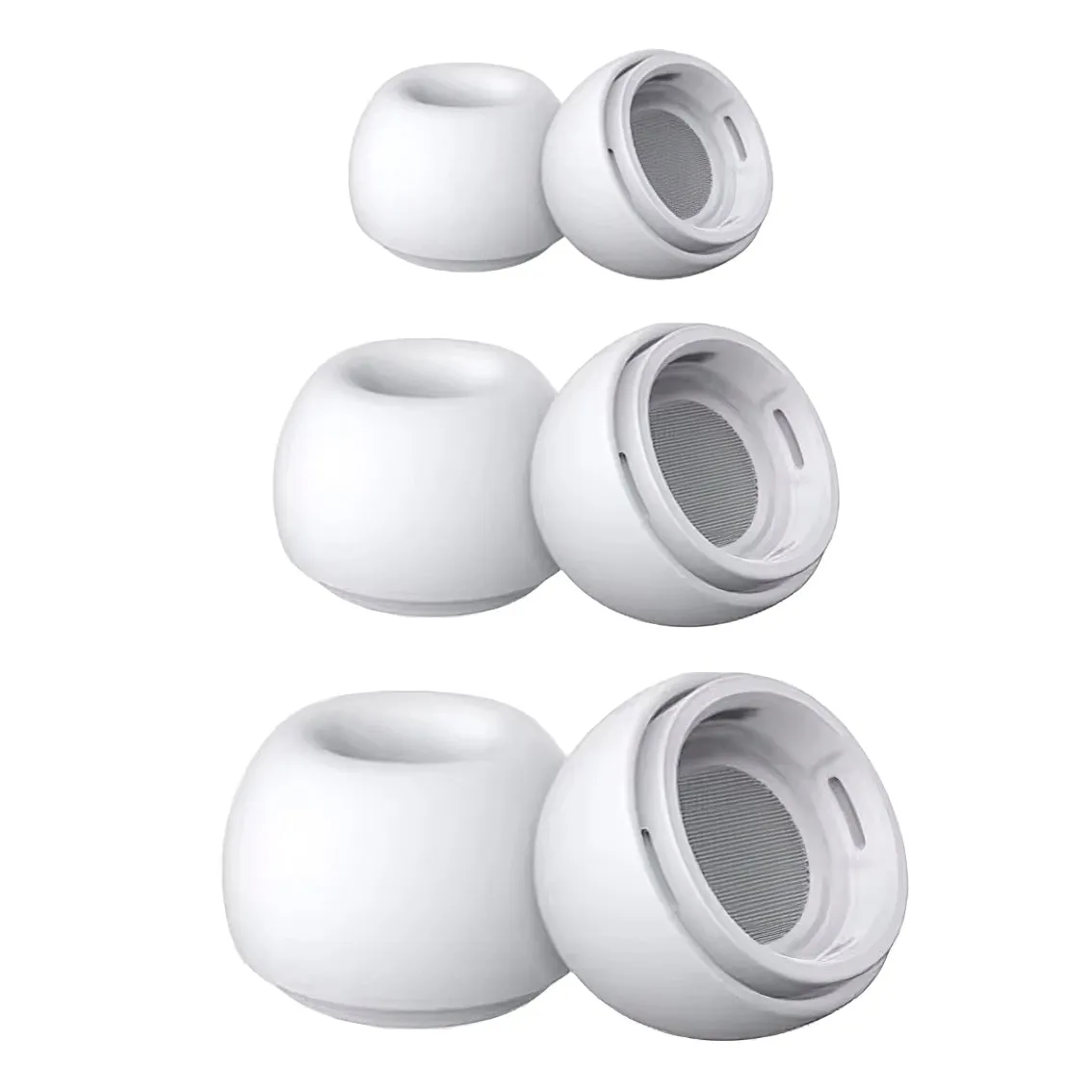Tappi Tech-Protect per Apple AirPods Pro Series, Taglia S / M / L, Bianchi
