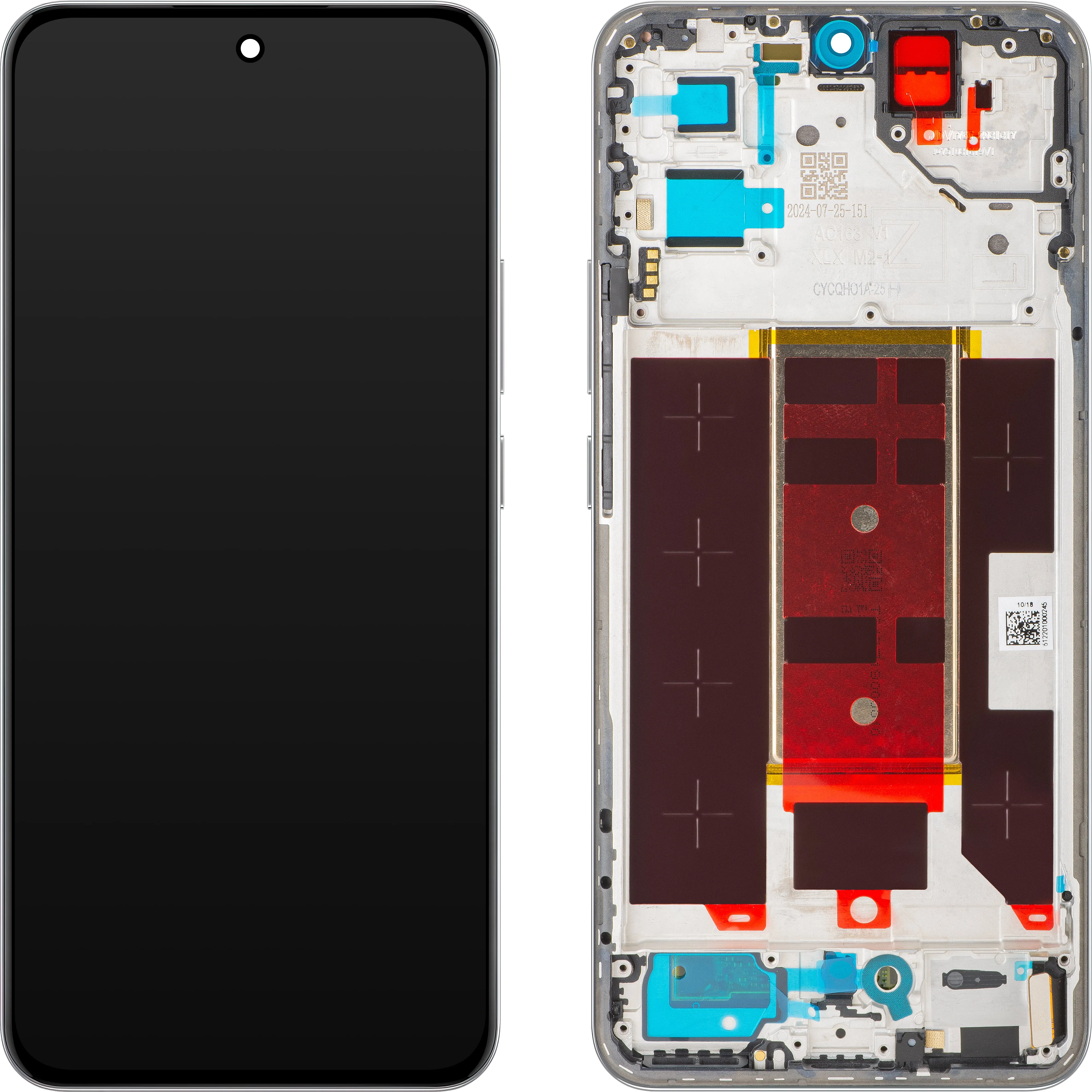 Display con Touchscreen Oppo Reno12 Pro, con Cornice, Viola (Nebula Silver), Service Pack 621029000217