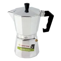Caffettiera Alluminio 1 Tazza VIVI Buon Aroma Silver