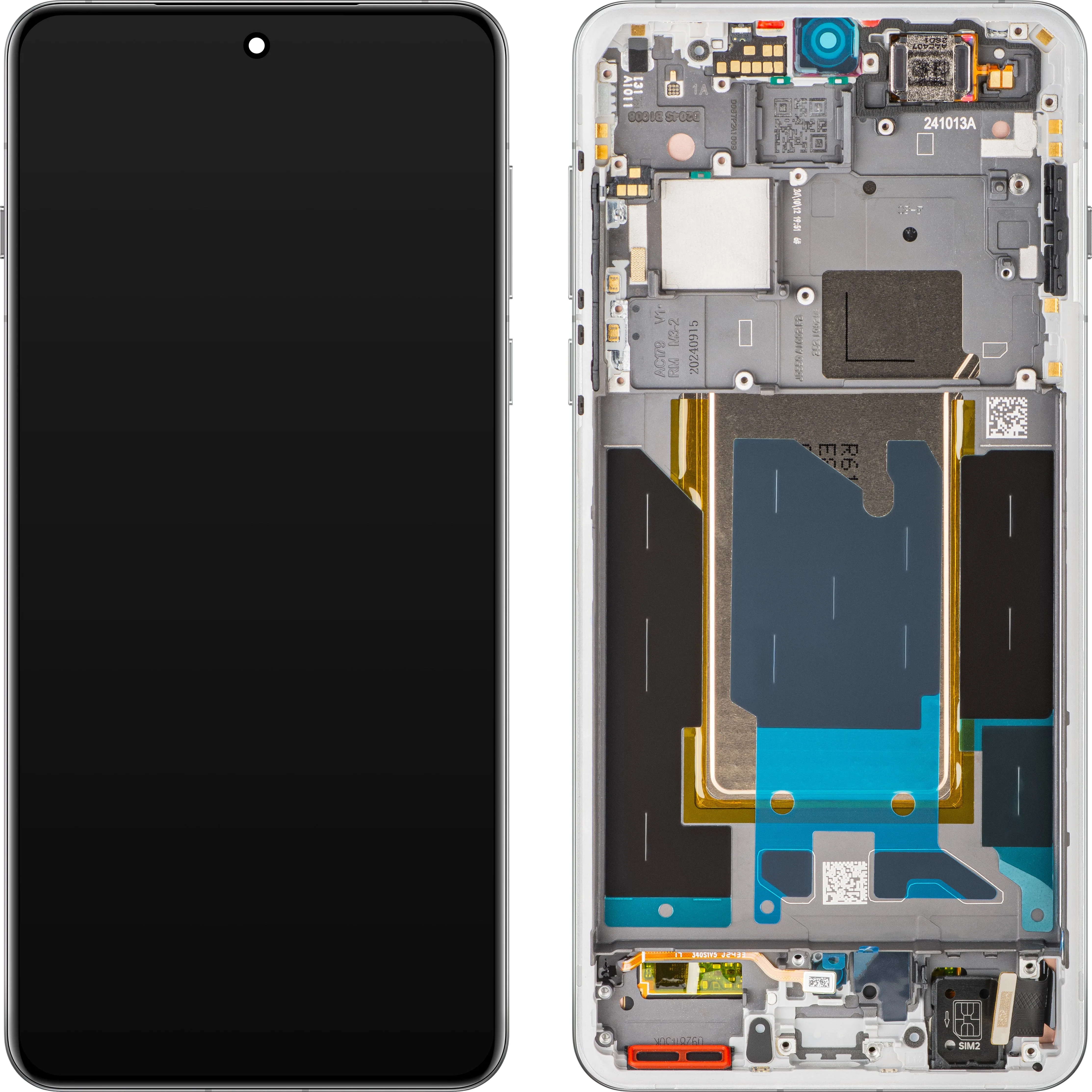 Display con Touchscreen Oppo Find X8 Pro, con Cornice, Bianco (Pearl White), Service Pack 621029000357