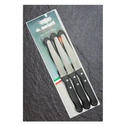 Set coltelli 6 pz lama dentata (11cm) RIVETTATA Nero 24RBV6N