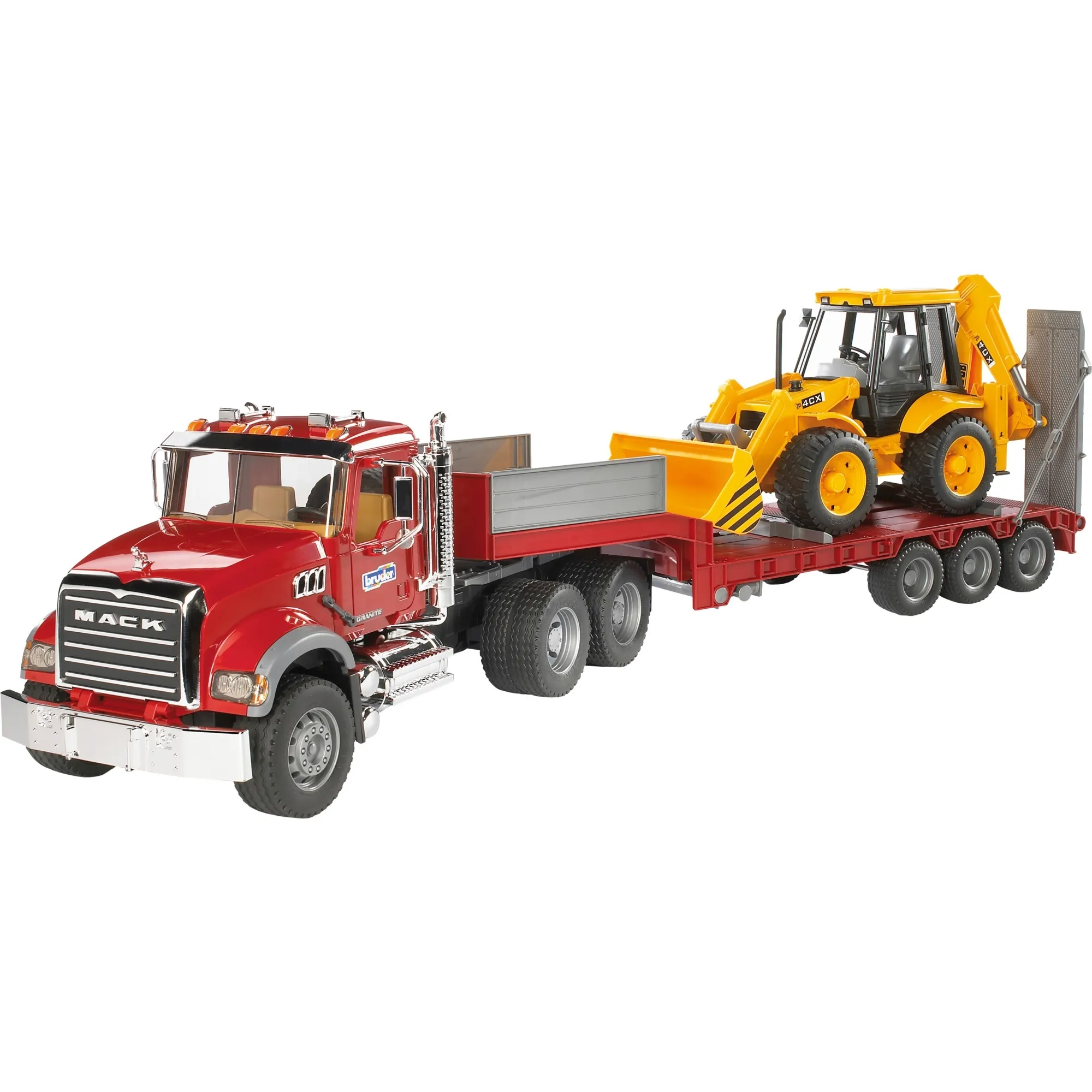MACK Granite Low loader and JCB 4CX veicolo giocattolo, Veicolo modello