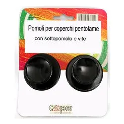 Pomolo per coperchi set 2 pz Nero Art PCP V2