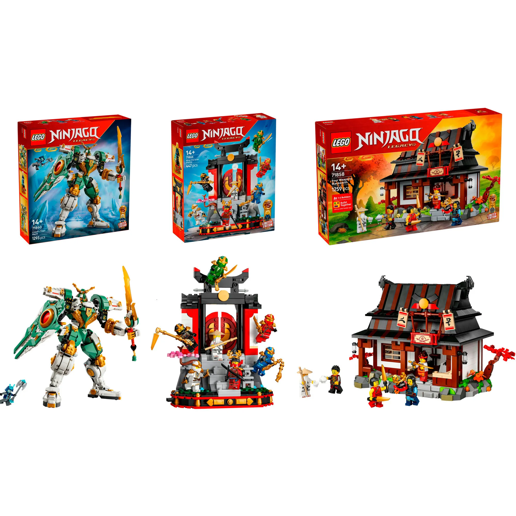 Pacchetto anniversario 15 anni Ninjago, Giochi di costruzione