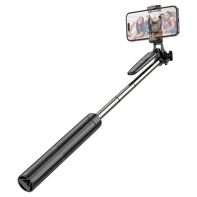 Bastone selfie Bluetooth HOCO K19 Soul Live Broadcast, universale, nero