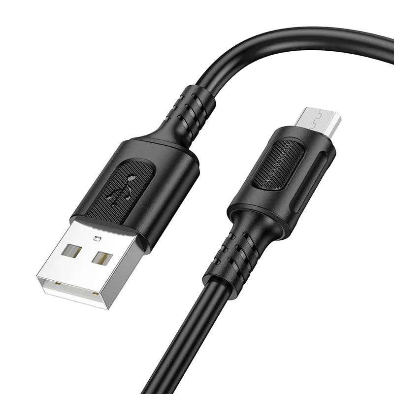 Cavo Dati e Ricarica USB-A - microUSB Borofone BX111 Feliz, 18W, 1m, Nero
