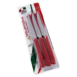 Set coltelli bistecca Inox 6 pz lama dentata (11cm) I TAGLIENTISSIMI Rosso 43TFB06R
