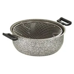 Friggitrice con cestello (24cm) Alluminio antiaderente JANET 2.0 Grigio pietra JANE2FRI2MXXXX24