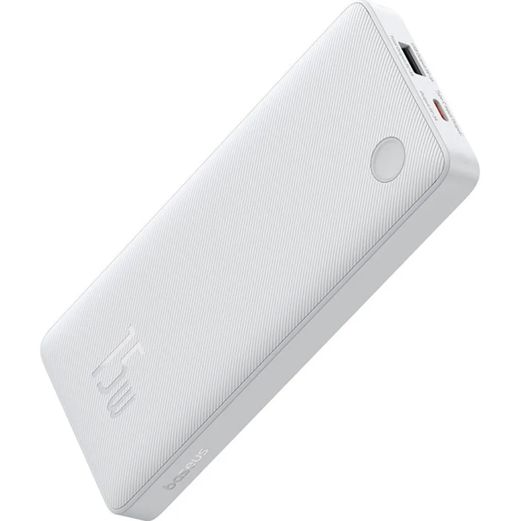 Batteria esterna Baseus Airpow Lite, 10000mAh, 15W, 1 x USB-A - 1 x USB-C, bianco