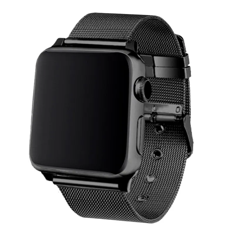 Fantastico cinturino in metallo nero per Apple Watch 42/44mm serie 1/2/3/4/5/6/SE