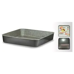 Teglia alta Alluminio antiaderente (40x40cm) HAPPY STONE Grigio pietra HAPSTTEGATXX4040H