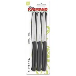 Set coltelli bistecca Inox 6 pz lama denti fini DINAMIK Nero 1023407