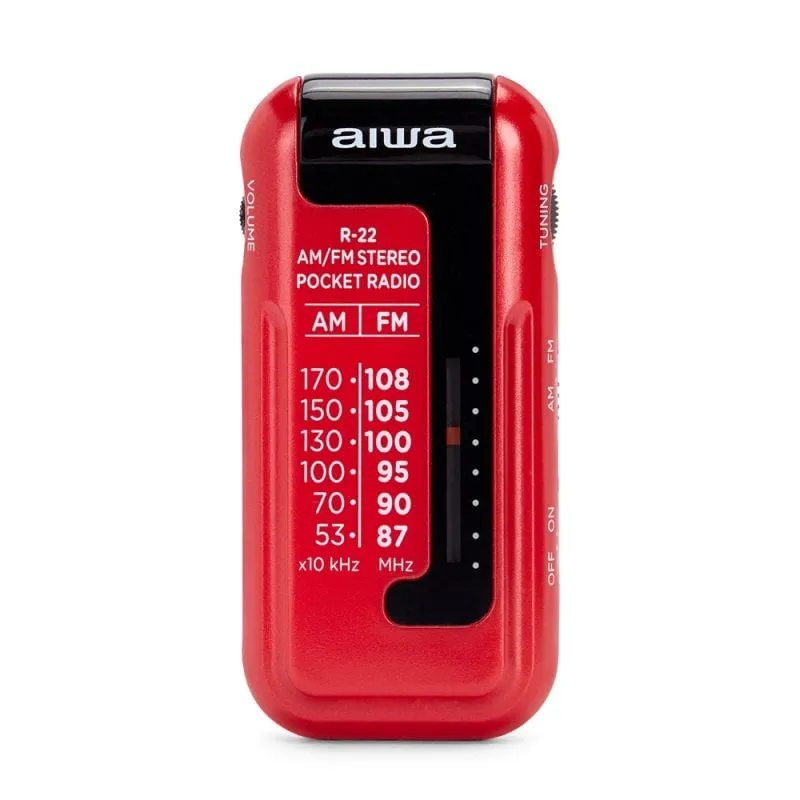 Mini radio analogica Aiwa R-22RD rossa