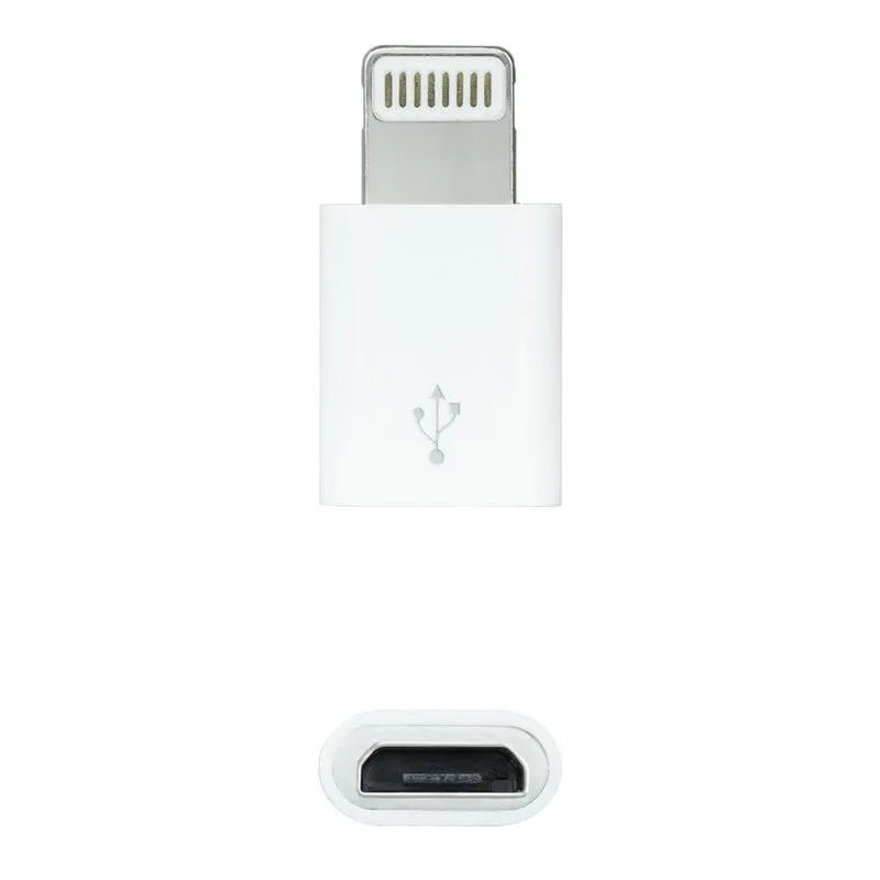 Cavo Nano Adattatore Lightning a Micro USB Bianco