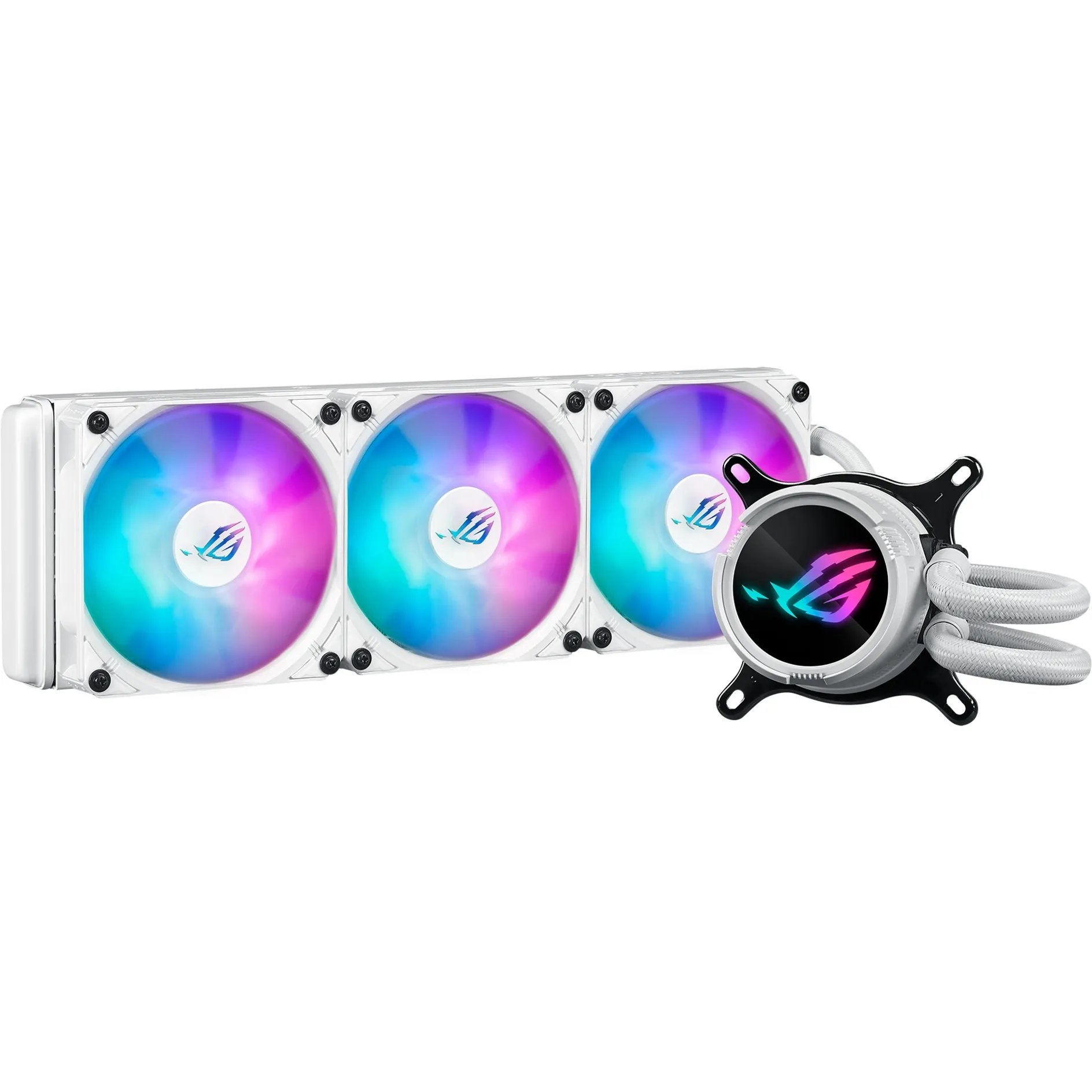 ROG Strix LC III 360 ARGB White Edition Processore Kit di raffreddamento a liquido 12 cm Bianco, Raffreddamento ad acqua