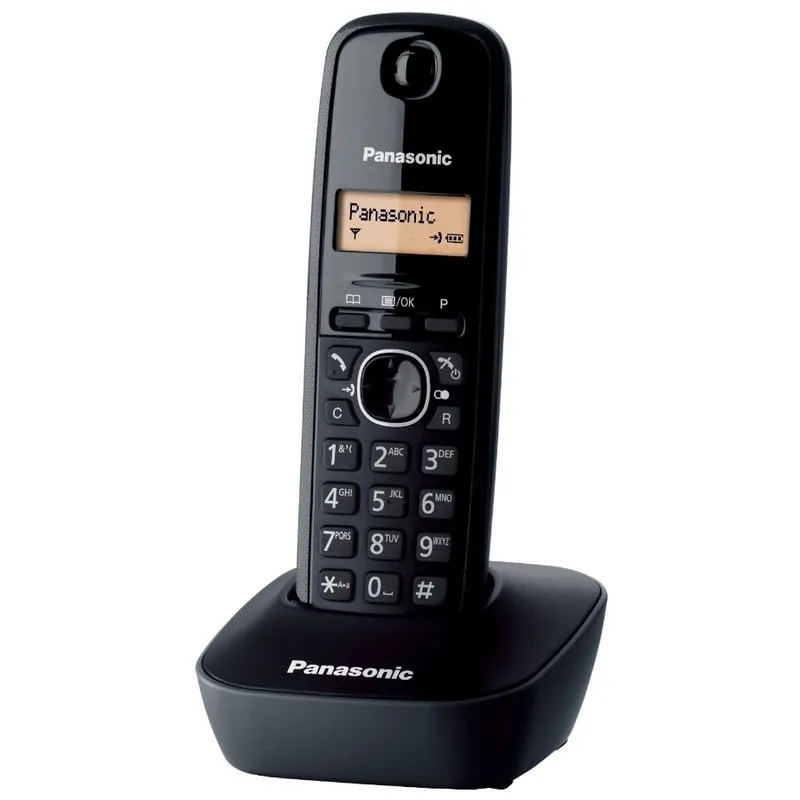Telefono cordless Panasonic KXTG1611 DECT Nero LCD 50 Contatti