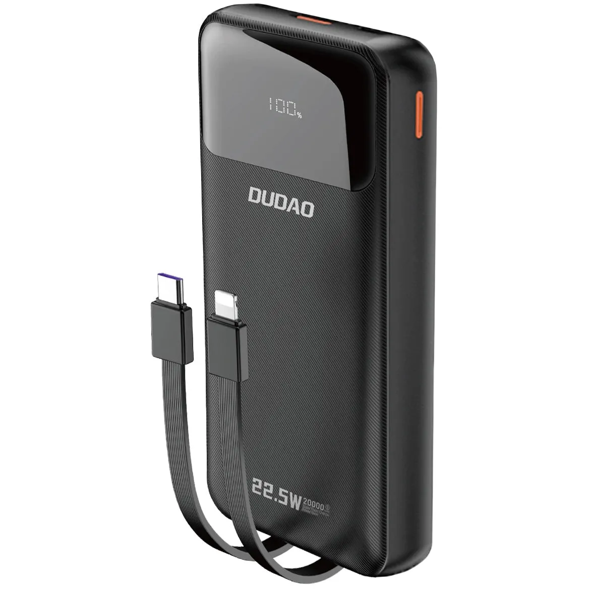 Batteria Esterna Dudao K15Pro, 20000mAh, 22.5W, QC + PD, 1 x Lightning - 1 x USB-A - 2 x USB-C, Nera