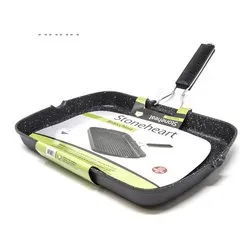 Bistecchiera Alluminio antiaderente Stoneheart (36x26cm) VIVI Nero