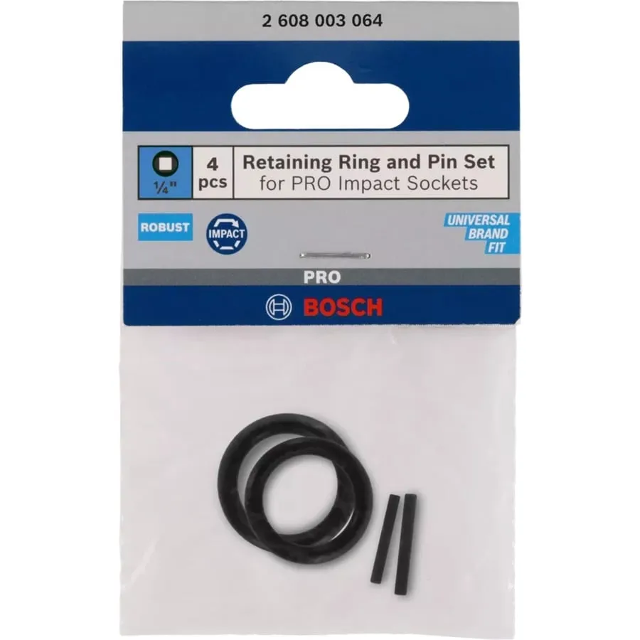 Set anello di bloccaggio e perno, per bussola PRO Impact 1/4", Backup