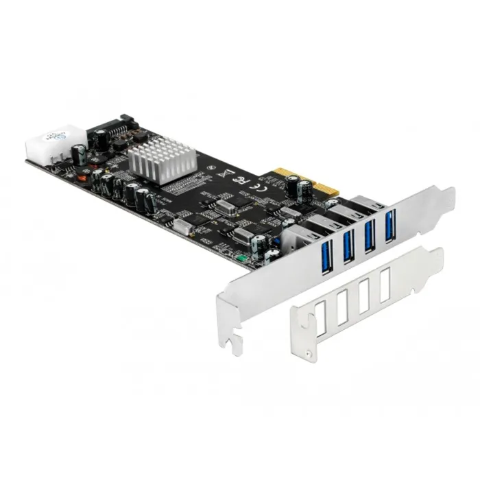 PCIe x4 a 4x USB 3.2 Gen 1 ext. Quad Channel, Controller USB