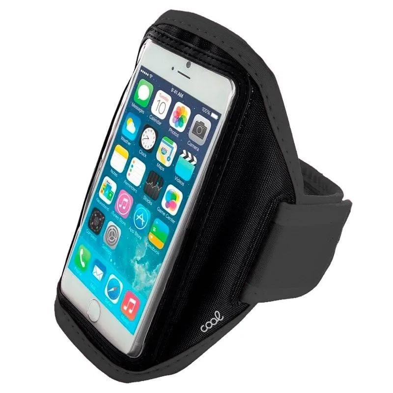 Fantastica custodia sportiva nera universale in neoprene per smartphone 5,5"-6"
