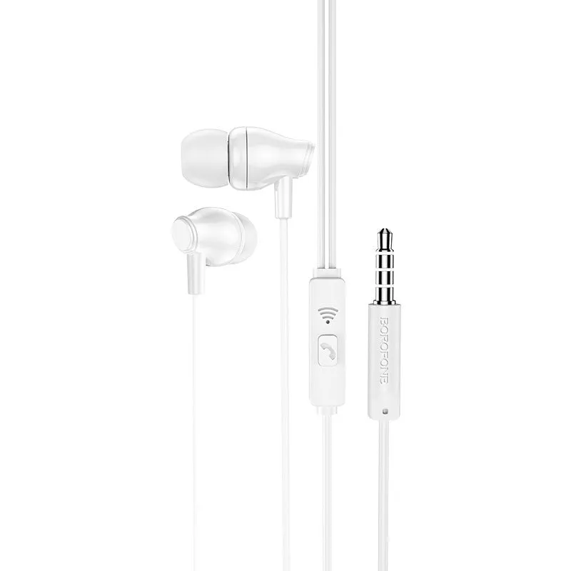 Handsfree 3.5mm Borofone BM61 Wanderer, Bianco