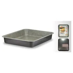 Teglia alta Alluminio antiaderente (40x33cm) HAPPY STONE Grigio pietra HAPSTTEGREAT4033H