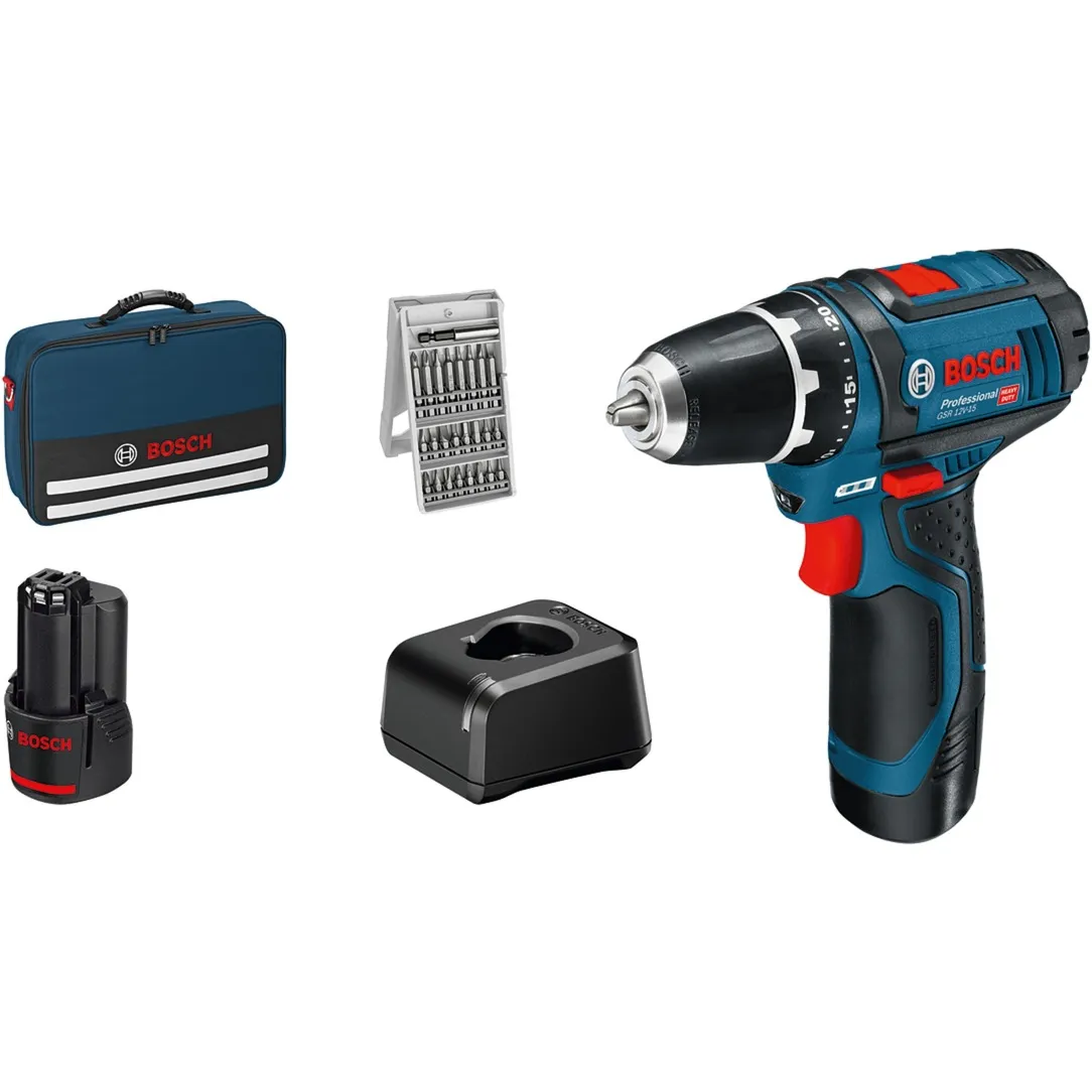 GSR 12V-15 Professional 1300 Giri/min Nero, Blu, Trapano avvitatore