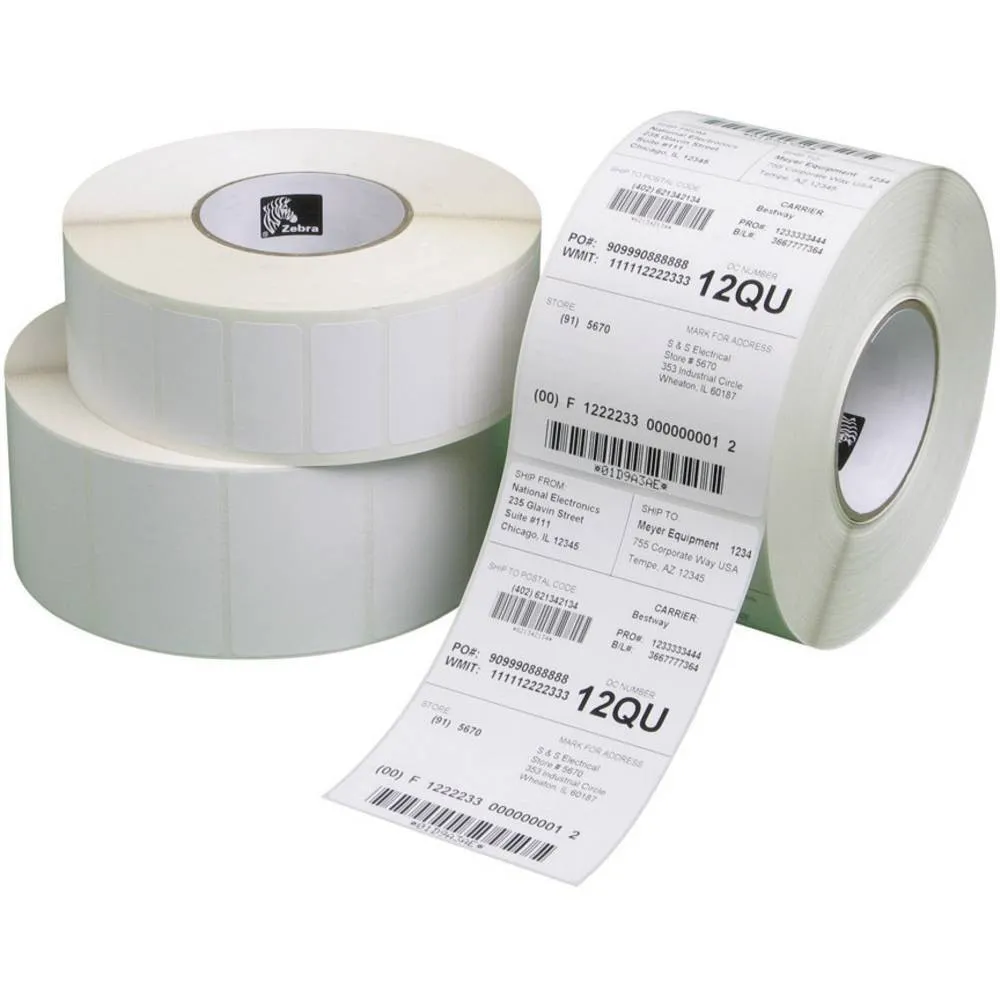 ORIGINALE Zebra Etichette 800262-127 12PCK Z-Select 12 Rotoli carta termica 2000D 57x32mm 2100 Et./Rotolo separabile