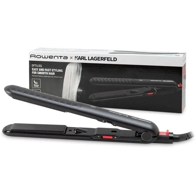 Piastra per Capelli Ceramica Tormalina Rowenta Extra Liss SF411LF0 230ºC 6 Impostazioni Piastre Larghe Spegnimento Automatico Display Nero