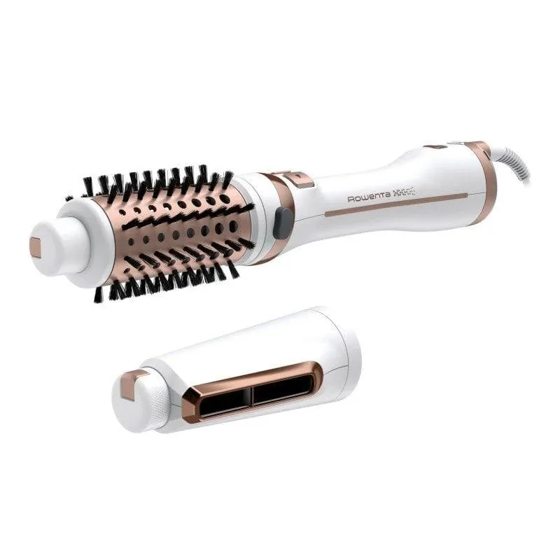 Spazzola ad Aria Calda Rotante Rowenta Brush Activ Ultimate Care Ceramica Quarzo 50mm 80°C 3 Velocità Ionica Rame Bianco