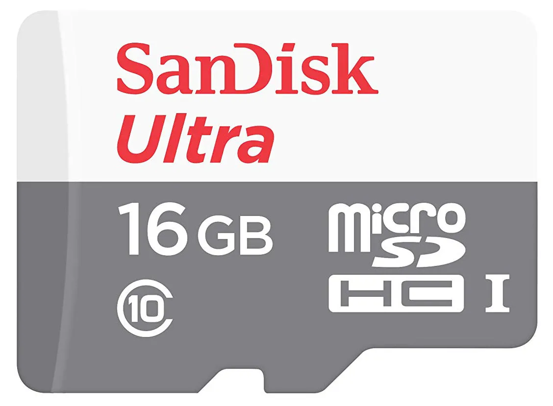 Scheda di Memoria microSDHC SanDisk Ultra, 16Gb, Classe 10 SDSQUNS-016G-GN3MN