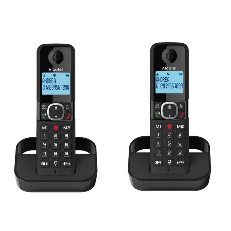 Telefoni fissi cordless Alcatel F860 Duo Nero