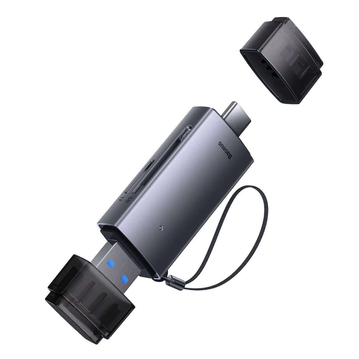 Lettore di schede USB / USB-C Baseus Lite, SD - microSD, Grigio WKQX060113