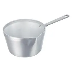 Casseruola Alluminio (14cm) conica 1 manico con becco PROFESSIONAL FAMILY Silver naturale FAMA914
