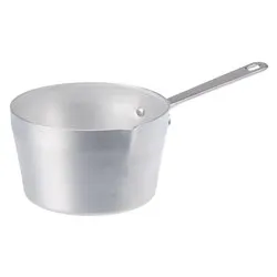 Casseruola Alluminio (12cm) conica 1 manico con becco PROFESSIONAL FAMILY Silver naturale FAMA912