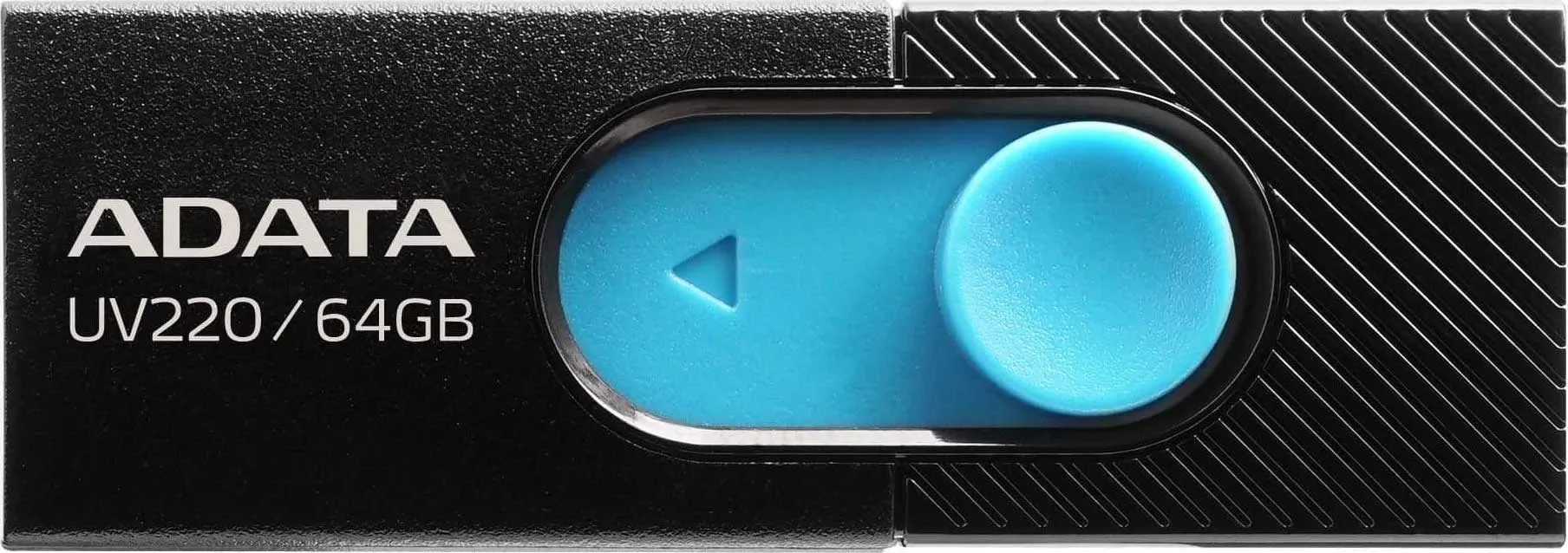 Memoria esterna USB-A Adata UV220, 64Gb AUV220-64G-RBKBL