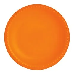 Piatto piano Plastica (25cm) OASI Giallo 520