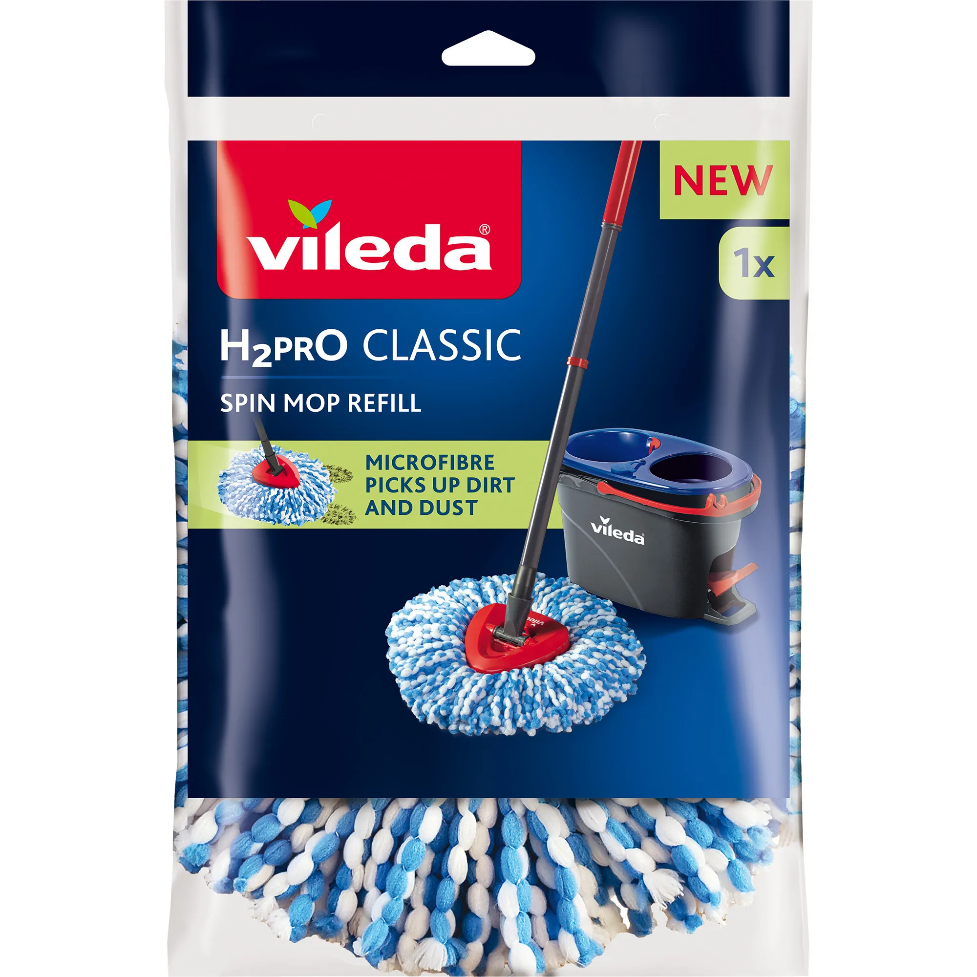 Testina di ricambio H2PrO CLASSIC per H2PrO Spin Mop, Copertina di tergicristallo