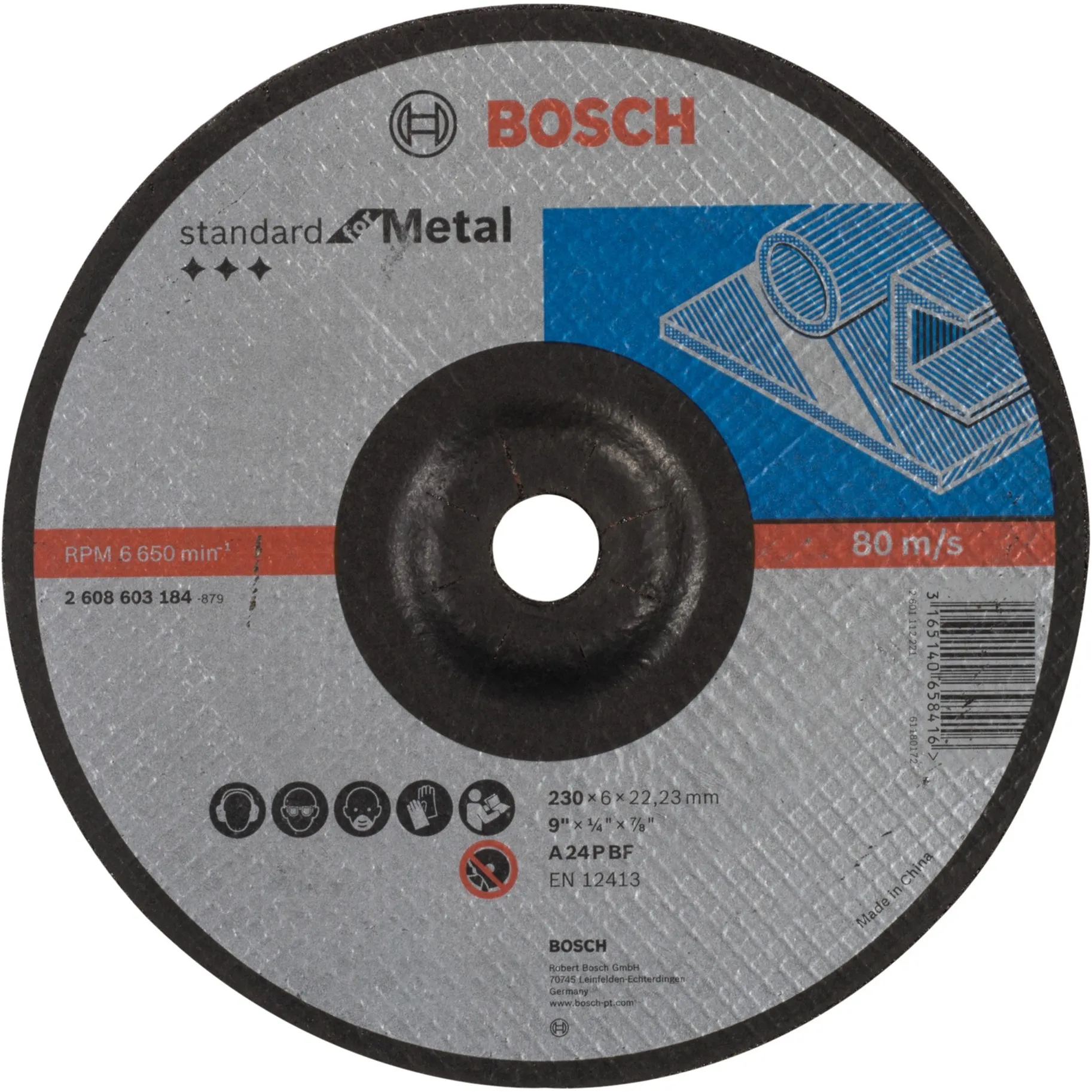 2 608 603 184 fornitura per utensili rotanti per molatura/levigatura Metallo Disco da taglio, Mola abrasiva