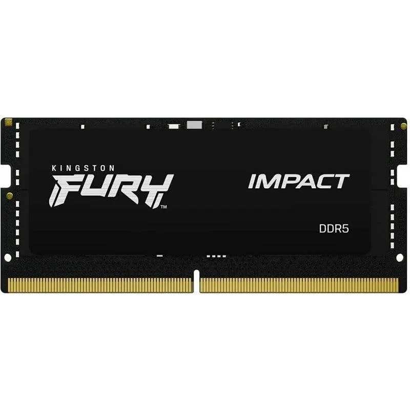 Memoria RAM Kingston FURY Impact 8GB 1x8GB DDR5 4800MHz CL38 Intel XMP SO-DIMM Nero