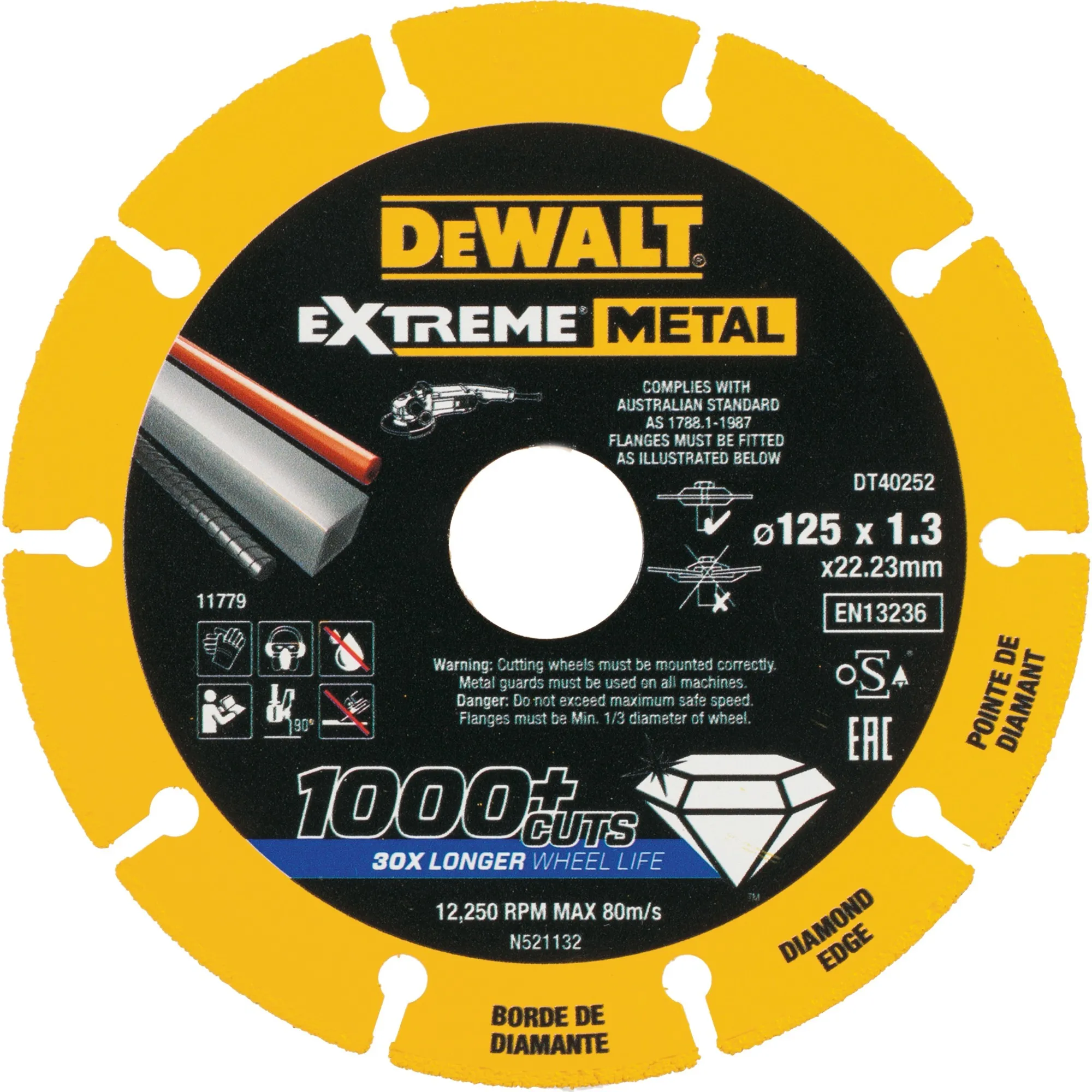 Disco da taglio diamantato Extreme Metal DT40252, Ø 125mm, Lama