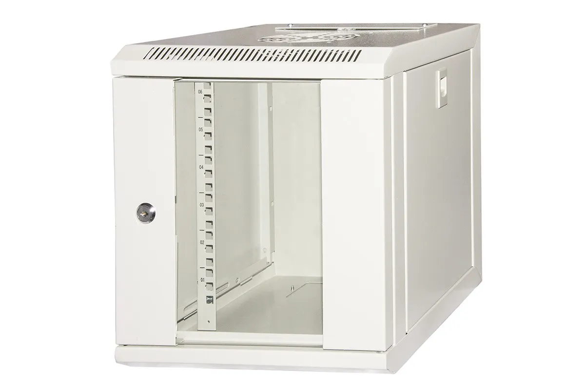 Armadio Rack 10 6 Unita' In Acciaio Colore Grigio Con Fianchi Apribili