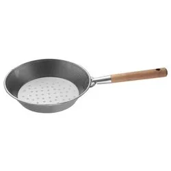 Padella castagne manico legno (27cm) Grigio ferro 6826